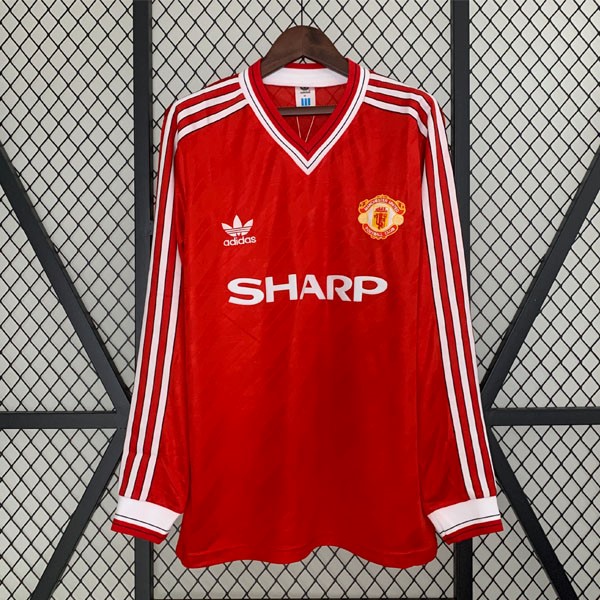 Tailandia Camiseta Manchester United 1st ML Retro 1986 1988